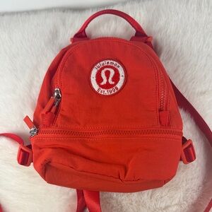 NWOT Lululemon athletica Red Mini Backpack